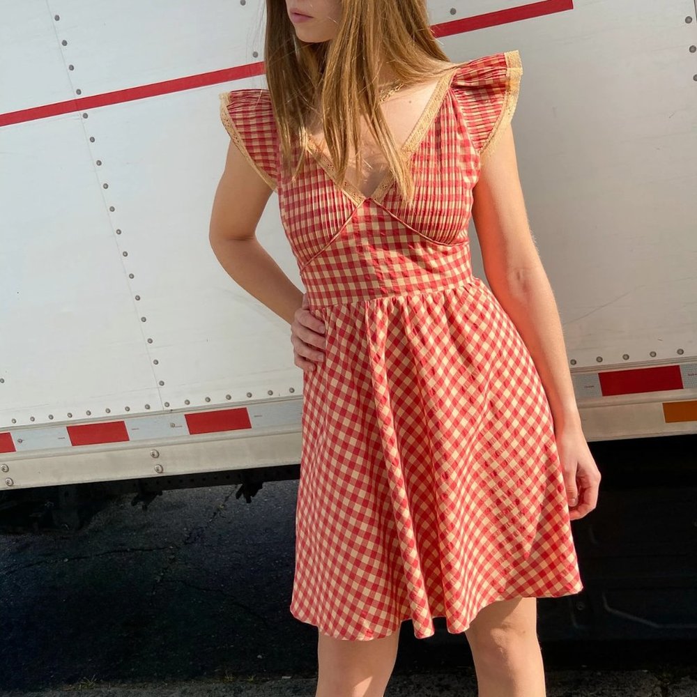 Lisa Says Gah Anoki Mini Dress - Gingham
